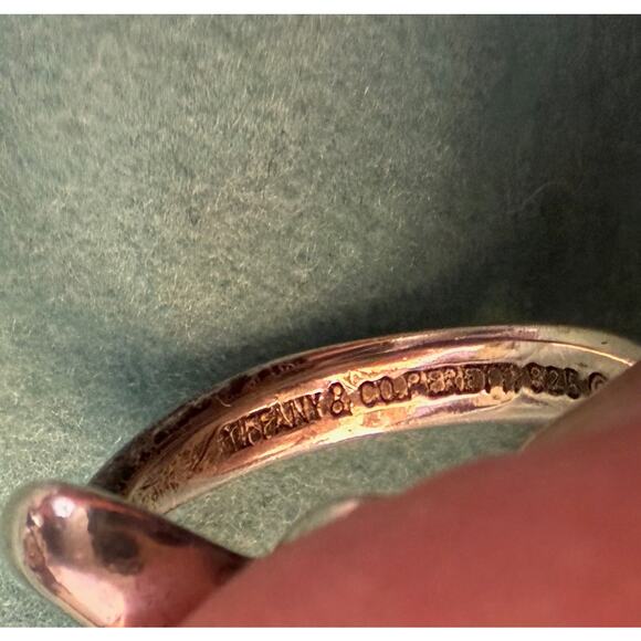 TIFFANY & CO ELSA PERETTI RARE Curvy Wave Abstract 925 STERLING Ring Sz 6 - Picture 6 of 7